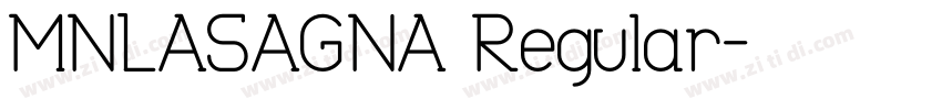 MNLASAGNA Regular字体转换
